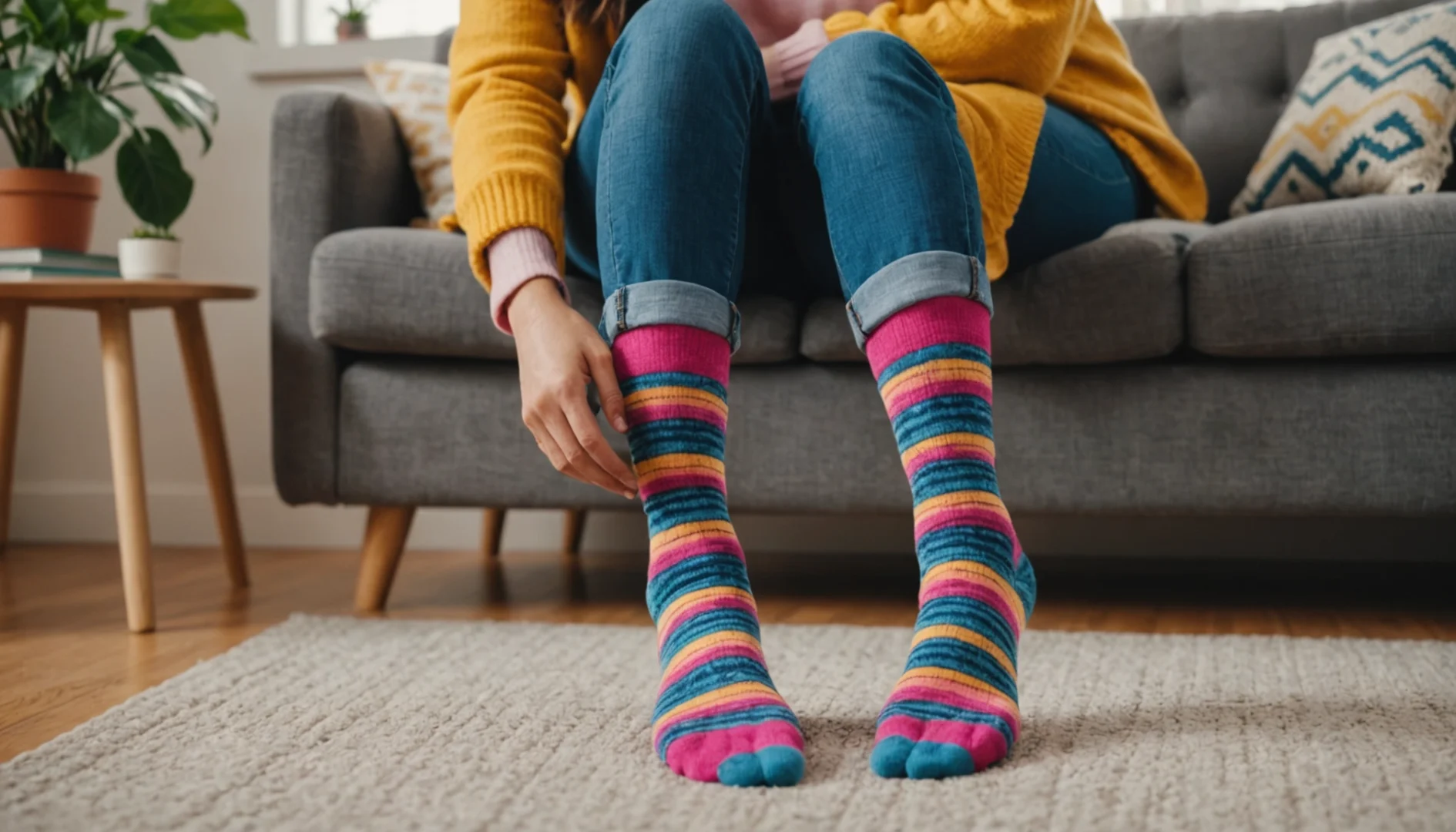 chaussette avec doigts de pied
